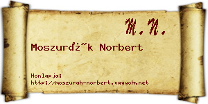 Moszurák Norbert névjegykártya